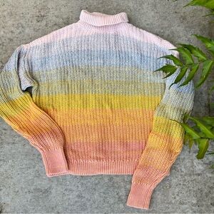 Lauren Conrad Women’s Rainbow Cropped Sweater - Sz XS
